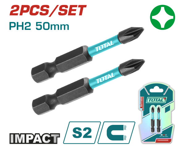 DARBELİ PH2X50 MM BİTS UCU 2 Lİ PAKET