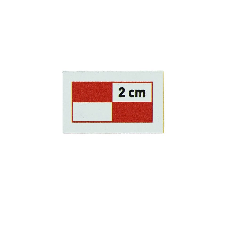 2 cm Alüminyum Fotoğraf Ölçeği Kırmızı Beyaz