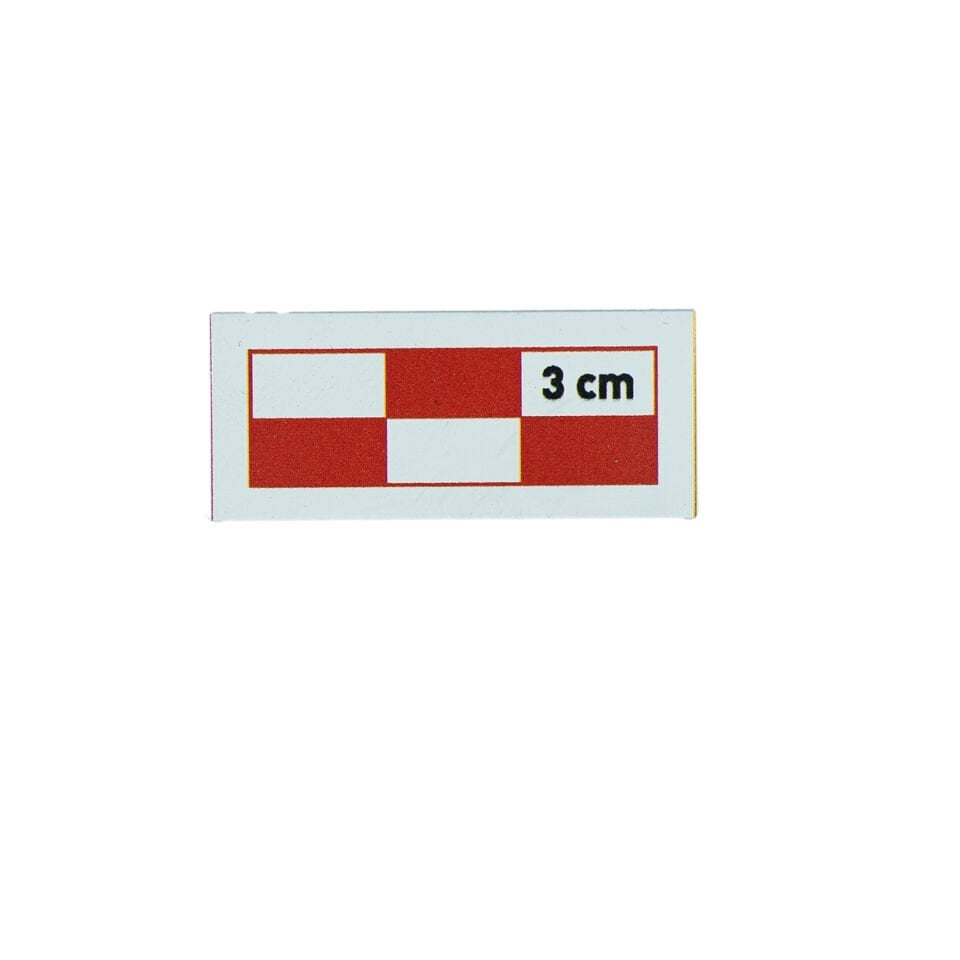 3 cm Alüminyum Fotoğraf Ölçeği Kırmızı Beyaz