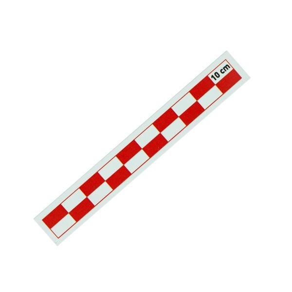 10 cm Alüminyum Fotoğraf Ölçeği Kırmızı Beyaz 12 mm