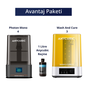 Anycubic Photon Mono 4 Reçineli 3D Yazıcı Avantaj Paketi