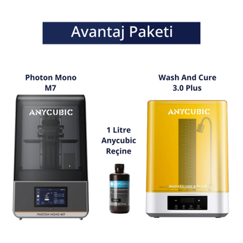 Anycubic Photon Mono M7 Reçineli 3D Yazıcı Avantaj Paketi