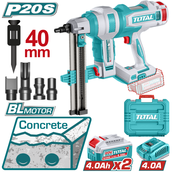 LI-ION AKÜLÜ KÖMÜRSÜZ ÇİVİ TABANCASI 40MM