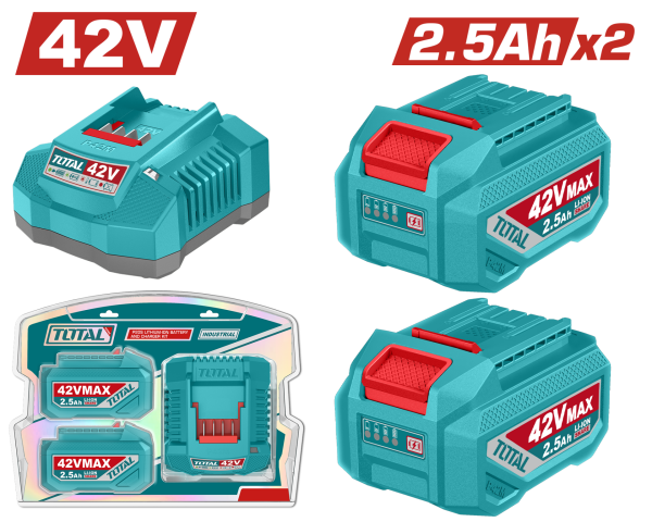 42V 2.5AH LI-ION AKÜ VE ŞARJ ALETİ SETİ