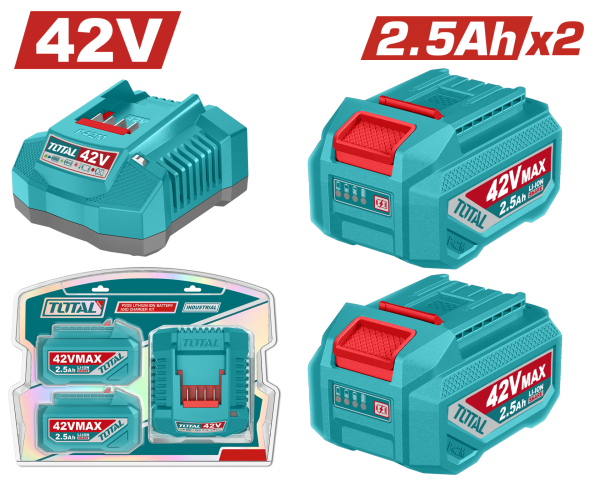 42V 2.5AH LI-ION AKÜ VE ŞARJ ALETİ SETİ