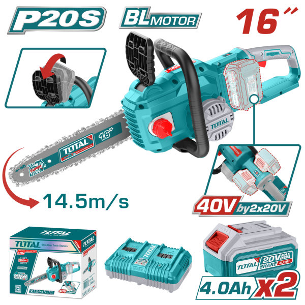 Lİ-ION AKÜLÜ 40V ZİNCİRLİ TESTERE