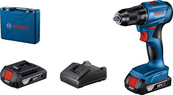 Bosch Professional GSR 185 LI Akülü Delme Vidalama Mak. 2 x 2.0 Ah; Case