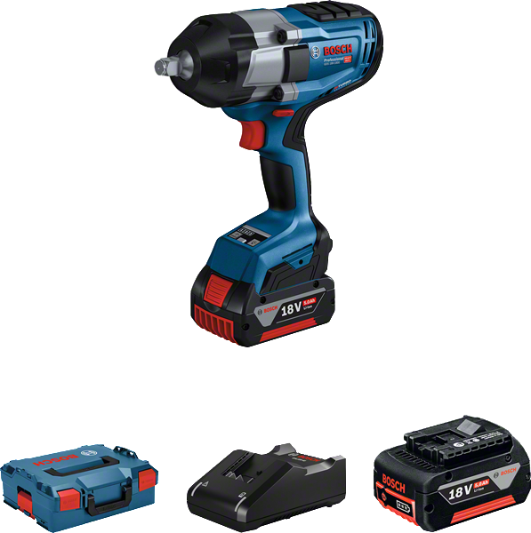 Bosch Professional GDS 18V-1000 (2 x 5.0 Ah; L-Boxx) Akülü Darbeli Somun Sıkma Makinesi