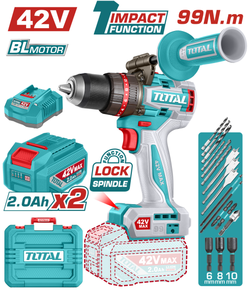 LI-ION AKÜLÜ 42V DARBELİ MATKAP
